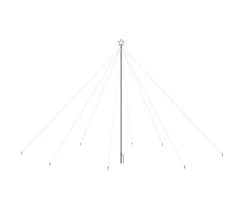 Led-Jõulupuu, Tuppa/Õue, 800 Ledi, Värviline, 5 M