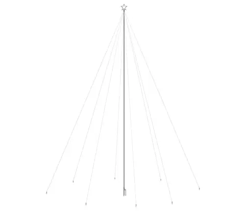 Led Kalėdų Eglutė Vidinė Lauko 1300 Led Mėlyna 8 M