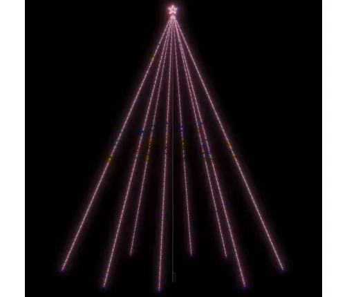 Led Ziemassvētku Eglīte Iekštelpām Āra 1300 Led Krāsains 8 M Vidaxl