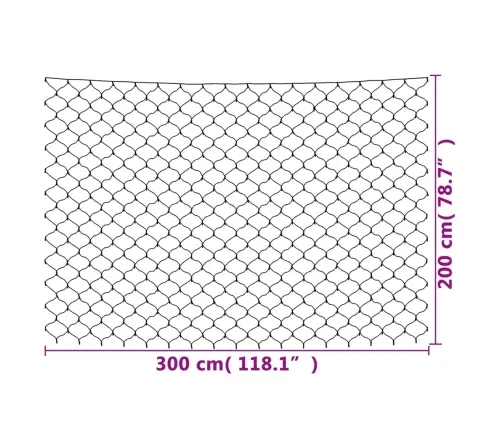 Ziemassvētku Lampiņu Tīkls, 3X2 M, 204 Krāsainas Led Vidaxl