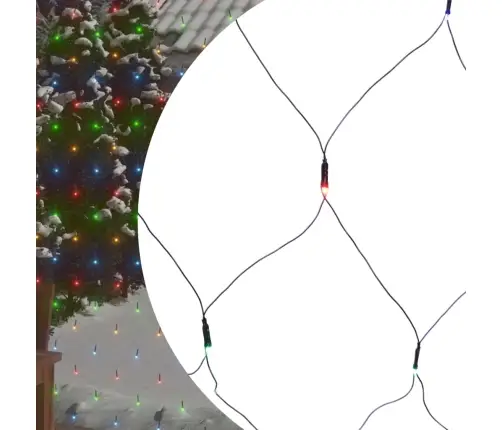 Ziemassvētku Lampiņu Tīkls, 3X2 M, 204 Krāsainas Led Vidaxl