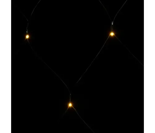 Ziemassvētku Lampiņu Tīkls, 3X3 M, 306 Silti Baltas Led Vidaxl