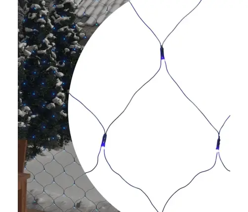 Ziemassvētku Lampiņu Tīkls, 3X3 M, 306 Gaiši Zilas Led Vidaxl