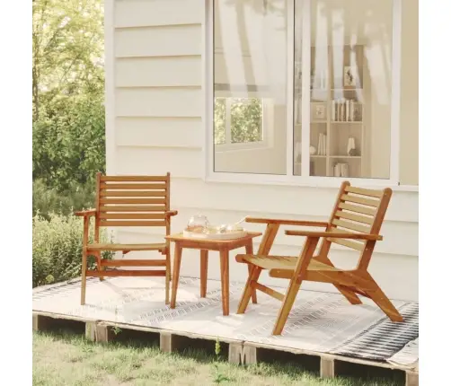 3-Daļīgs Bistro Mēbeļu Komplekts, Akācijas Masīvkoks Vidaxl