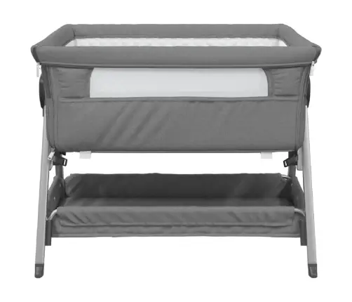 Bērnu Gultiņa Ar Matraci, Tumši Pelēks Lina Audums Vidaxl