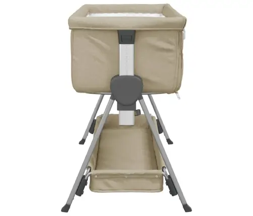 Bērnu Gultiņa Ar Matraci, Pelēkbrūns Lina Audums Vidaxl