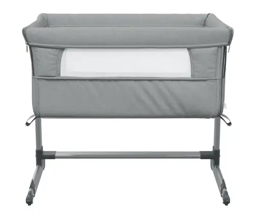 Bērnu Gultiņa Ar Matraci, Gaiši Pelēks Lina Audums Vidaxl