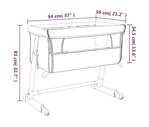Bērnu Gultiņa Ar Matraci, Sarkans Lina Audums Vidaxl