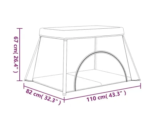 Bērnu Sētiņa Ar Matraci, Gaiši Pelēks Lina Audums Vidaxl
