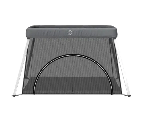 Bērnu Sētiņa Ar Matraci, Tumši Pelēks Lina Audums Vidaxl