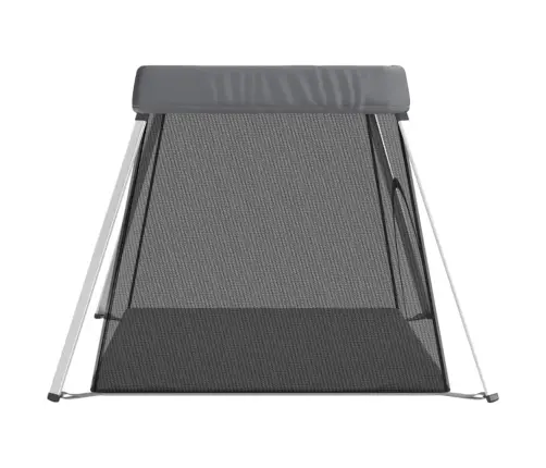 Bērnu Sētiņa Ar Matraci, Tumši Pelēks Lina Audums Vidaxl