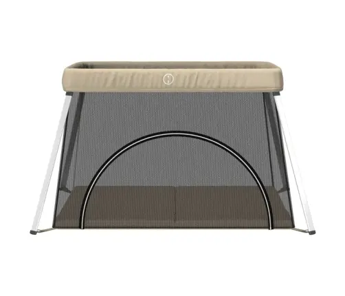 Bērnu Sētiņa Ar Matraci, Pelēkbrūns Lina Audums Vidaxl