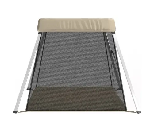 Bērnu Sētiņa Ar Matraci, Pelēkbrūns Lina Audums Vidaxl