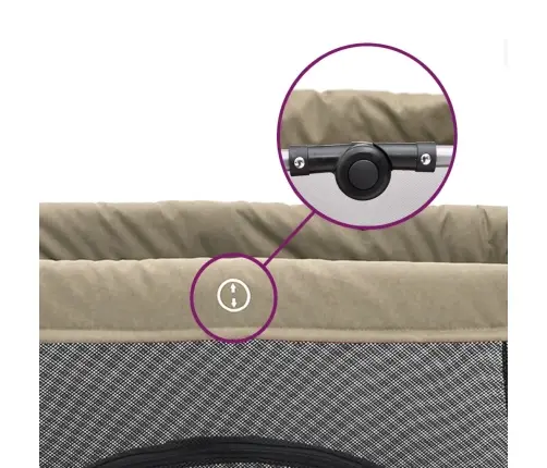 Bērnu Sētiņa Ar Matraci, Pelēkbrūns Lina Audums Vidaxl