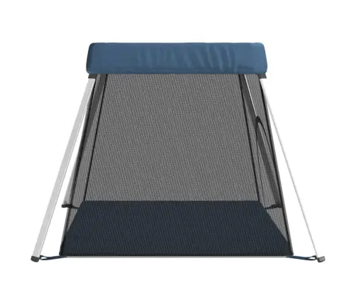 Bērnu Sētiņa Ar Matraci, Zils Lina Audums Vidaxl