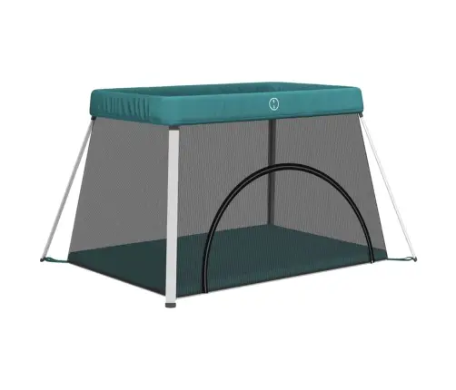 Bērnu Sētiņa Ar Matraci, Zaļš Lina Audums Vidaxl