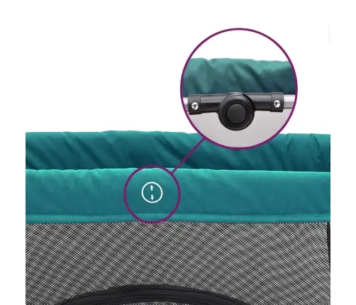 Bērnu Sētiņa Ar Matraci, Zaļš Lina Audums Vidaxl