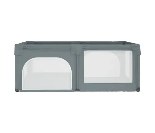 Bērnu Sētiņa Ar Matraci Un 2 Durvīm, Gaiši Pelēks Audums Vidaxl