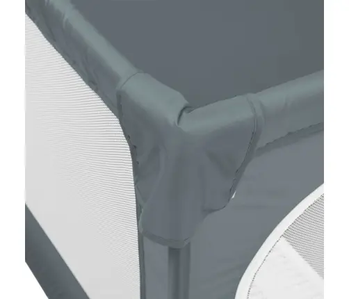 Bērnu Sētiņa Ar Matraci Un 2 Durvīm, Gaiši Pelēks Audums Vidaxl