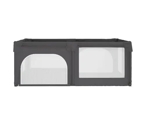 Bērnu Sētiņa Ar Matraci Un 2 Durvīm, Tumši Pelēks Audums Vidaxl