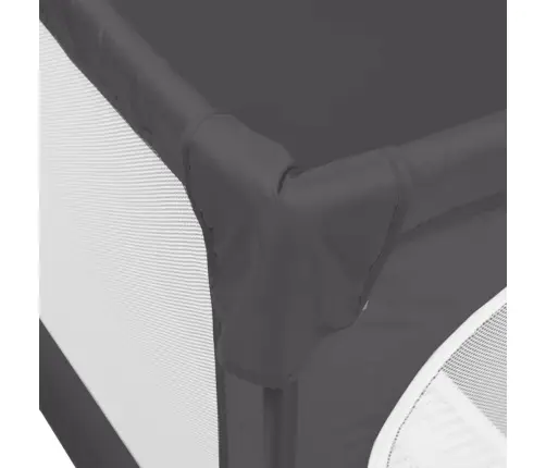 Bērnu Sētiņa Ar Matraci Un 2 Durvīm, Tumši Pelēks Audums Vidaxl