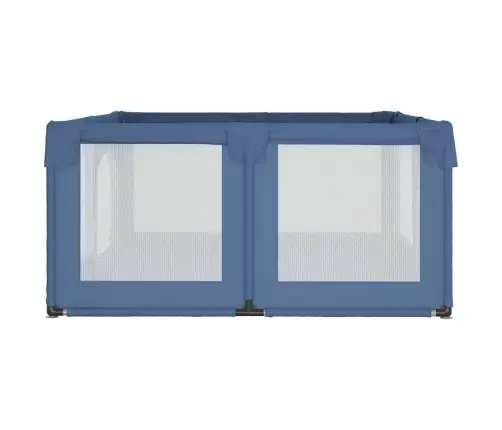 Bērnu Sētiņa Ar 2 Durvīm, Gaiši Zils Audums Vidaxl