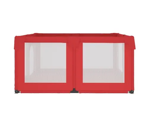 Bērnu Sētiņa Ar 2 Durvīm, Sarkans Audums Vidaxl