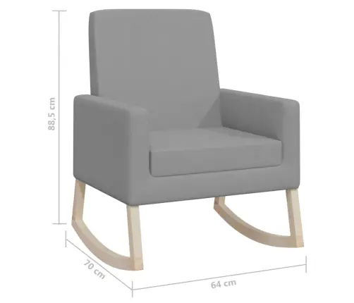 Šūpuļkrēsls, Gaiši Pelēks Audums Vidaxl