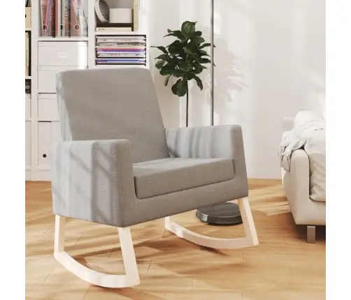 Šūpuļkrēsls, Gaiši Pelēks Audums Vidaxl