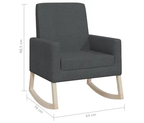 Supama Kėdė, Tamsiai Pilkos Spalvos, Audinys