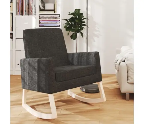 Šūpuļkrēsls, Melns Audums Vidaxl