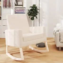 Šūpuļkrēsls, Krēmkrāsas Audums Vidaxl