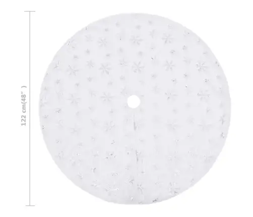 Luksuslik Jõulupuu Seelik, Valge, 122 cm Kunstkarusnahk