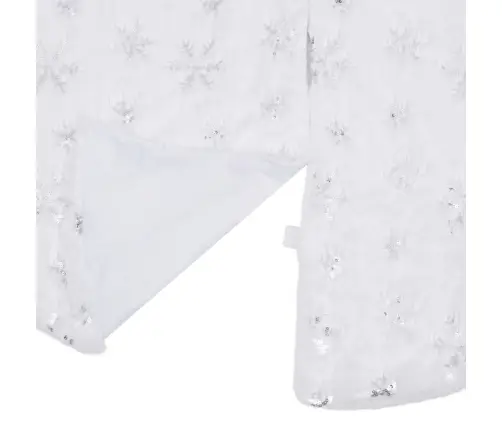 Grezns Ziemassvētku Eglītes Svārki, Balti, 150 Cm, Mākslīgā Kažokāda Vidaxl