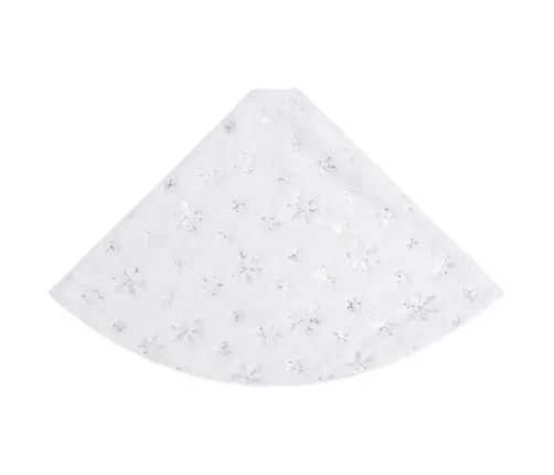 Grezns Ziemassvētku Eglītes Svārki, Balti, 150 Cm, Mākslīgā Kažokāda Vidaxl