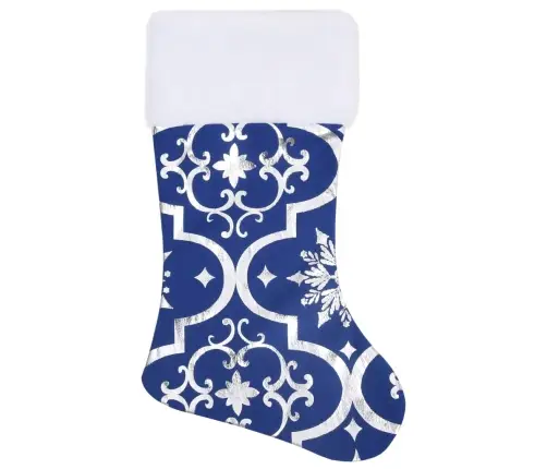 Luksuslik Jõulupuu Alune Lina, Sokiga, Sinine, 122 cm Kangas