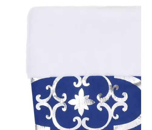 Luksuslik Jõulupuu Alune Lina, Sokiga, Sinine, 122 cm Kangas