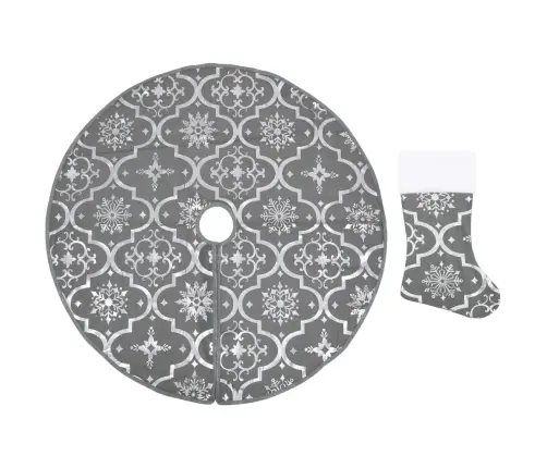 Luksuslik Jõulupuu Alune Lina, Sokiga, Hall, 150 cm Kangas