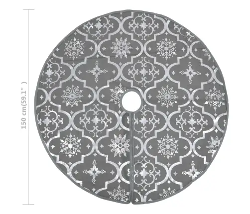 Luksuslik Jõulupuu Alune Lina, Sokiga, Hall, 150 cm Kangas