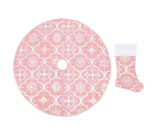 Ziemassvētku Egles Pamatnes Paklājs Un Zeķe, 90 Cm, Audums Vidaxl