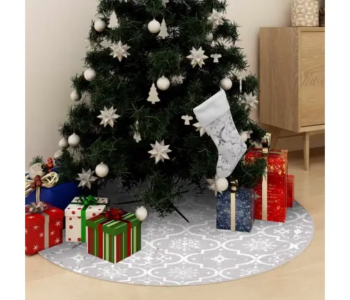 Luksuslik Jõulupuu Alune Lina, Sokiga, Valge, 90 cm Kangas