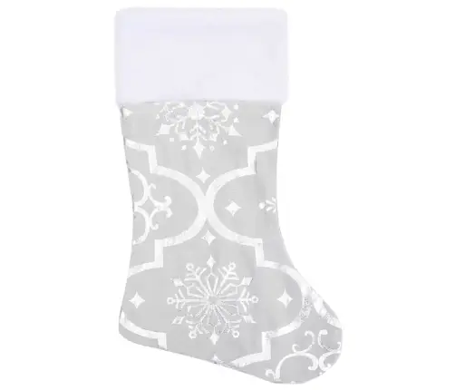 Luksuslik Jõulupuu Alune Lina, Sokiga, Valge, 150 cm Kangas