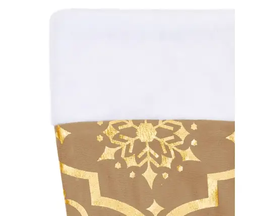 Luksuslik Jõulupuu Alune Lina, Sokiga, Kollane, 150 cm Kangas