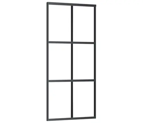 Stumdomos Durys, Juodos, 90X205cm Esg Stiklas Ir Aliuminis