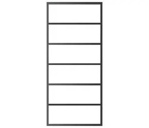 Liuguks, Esg-Klaas Ja Alumiinium, 90X205 cm Must