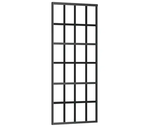 Stumdomos Durys, Juodos, 76X205cm Esg Stiklas Ir Aliuminis
