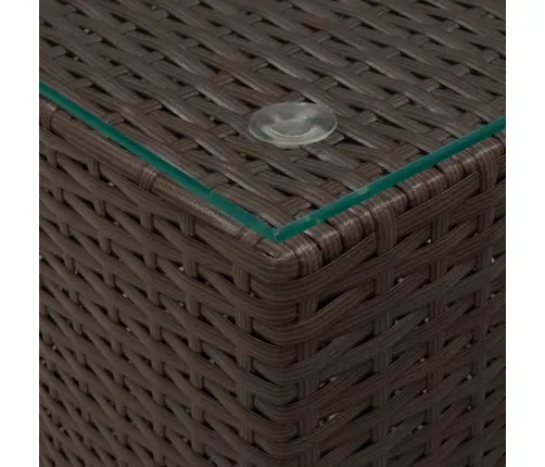 Lisalauad 3 Tk, Klaasplaadiga, Pruun, Polürotang