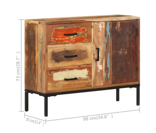 Puhvetkapp, 88 X 30 X 75 cm Taastatud Puit