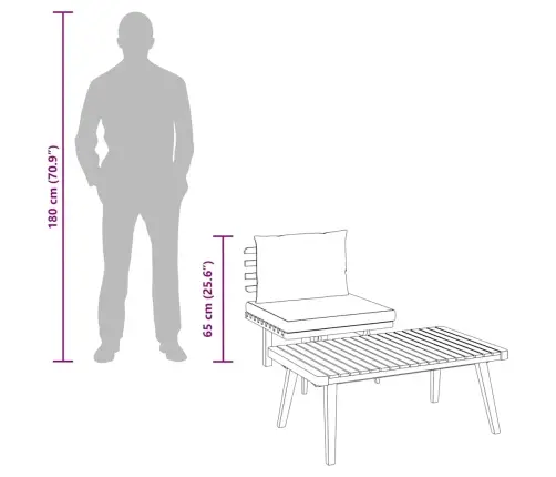 2-Daļīgs Dārza Atpūtas Mēbeļu Komplekts, Akācijas Masīvkoks Vidaxl
