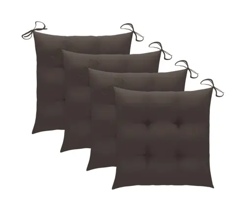 Sodo Kėdės Su Taupe Spalvos Pagalvėlėmis, 4Vnt., Tikmedis